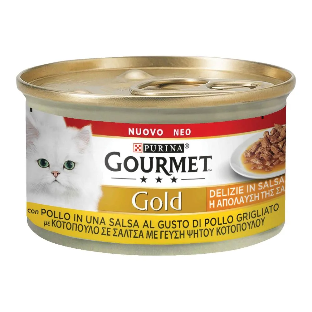 NESTLE' PURINA GOURMET GATTO GOLD DELIZIE IN SALSA POLLO 85GR (lattina) — confronto prezzi
