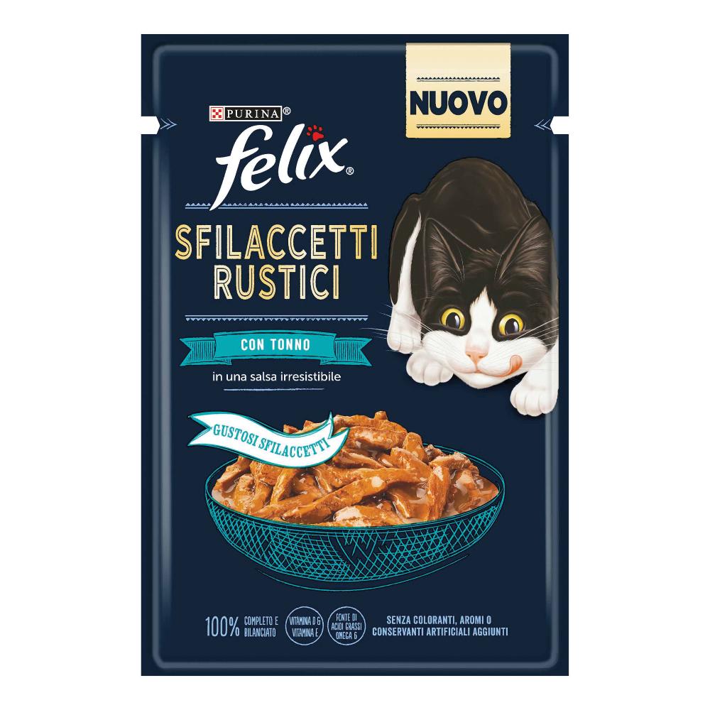 NESTLE' PURINA FELIX GATTO SFILACCETTI RUSTICI IN SALSA TONNO 80GR (bustina)