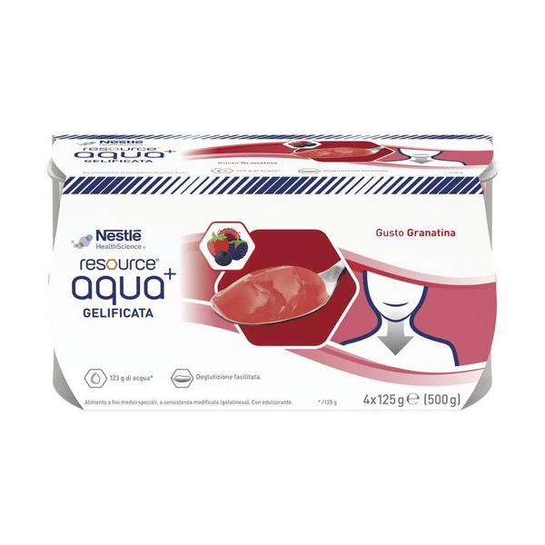 Resource Aqua+ Granatina Bevanda Gelificata 4x125 ml