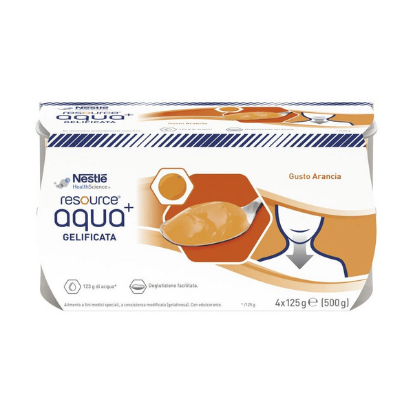 Resource Aqua+ Arancia Bevanda Gelificata 4x125 ml