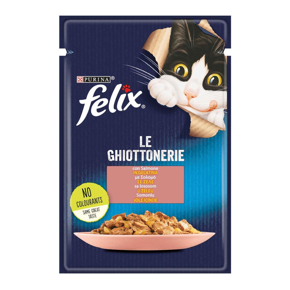 NESTLE' PURINA FELIX GATTO GHIOTTONERIE JELLY SALMONE 85GR (bustina)