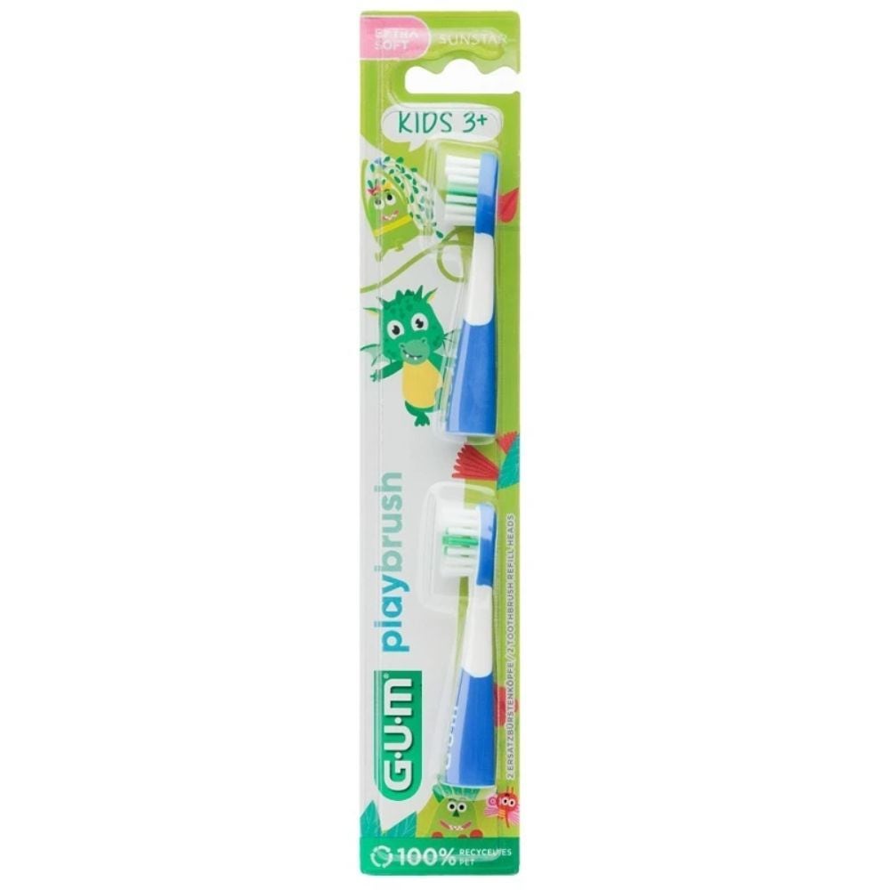 Gum Playbrush Kids Testine di Ricambio 3+ anni colore Blu, 2 testine — confronto prezzi