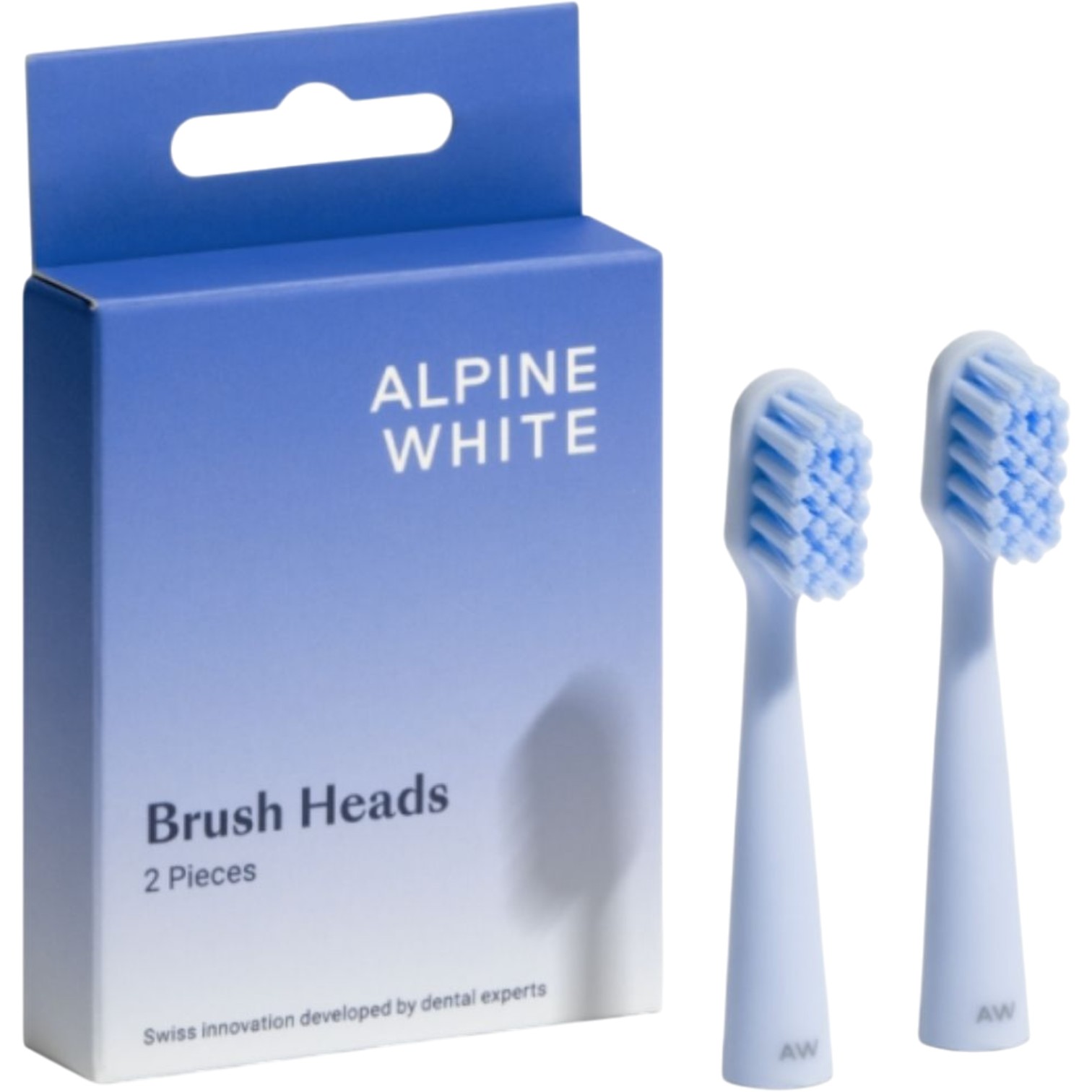 ALPINE WHITE Brush Heads | Testine di ricambio per spazzolino sonico 2 pz Spazzolino da denti