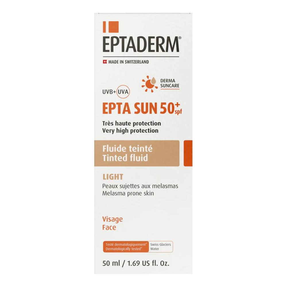 Epta sun spf50+ fluido colorato chiaro 50 ml