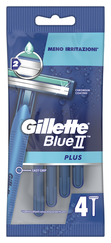 Gillette blue ii usa&amp;getta plus 4 pezzi
