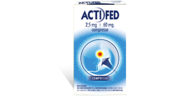 Actifed 2,5 mg Congestione Nasale e Raffreddore 12 Compresse