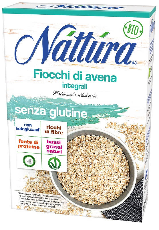 Fiocchi di Avena Integrali Bio Senza Glutine - Nattura 350 g