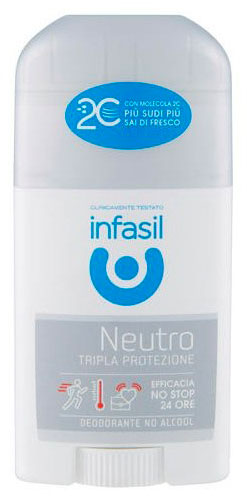 INFASIL - neutro tripla protezione - deodorante stick senza alcol 40 ml