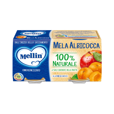Mellin omogeneizzato mela/albicocca 100 g 2 pezzi