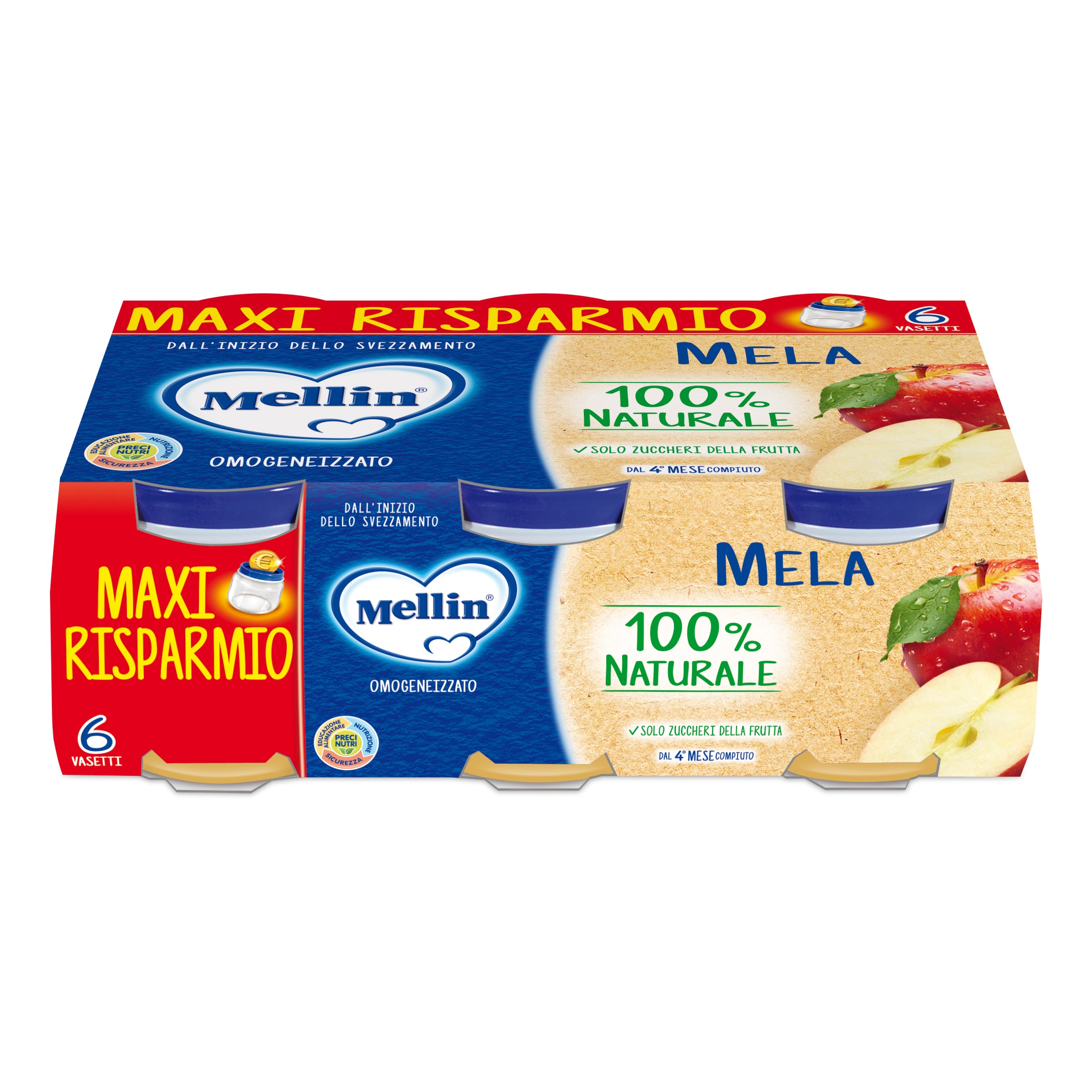 Mellin omogeneizzato mela 100 g 6 pezzi — confronto prezzi