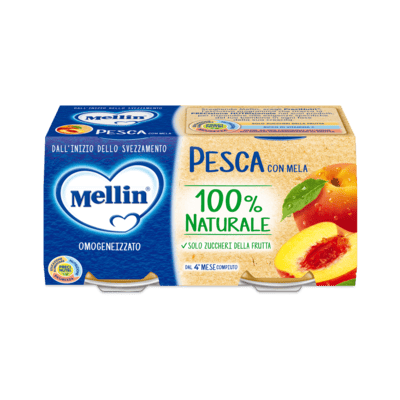 Mellin omog pesca/mela 2x100g
