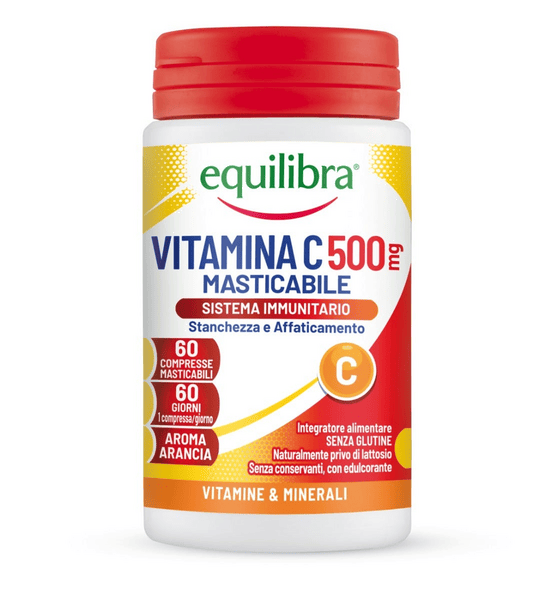 Equilibra Vitamina C 500 Integratore Sistema Immunitario 60 Compresse Masticabili