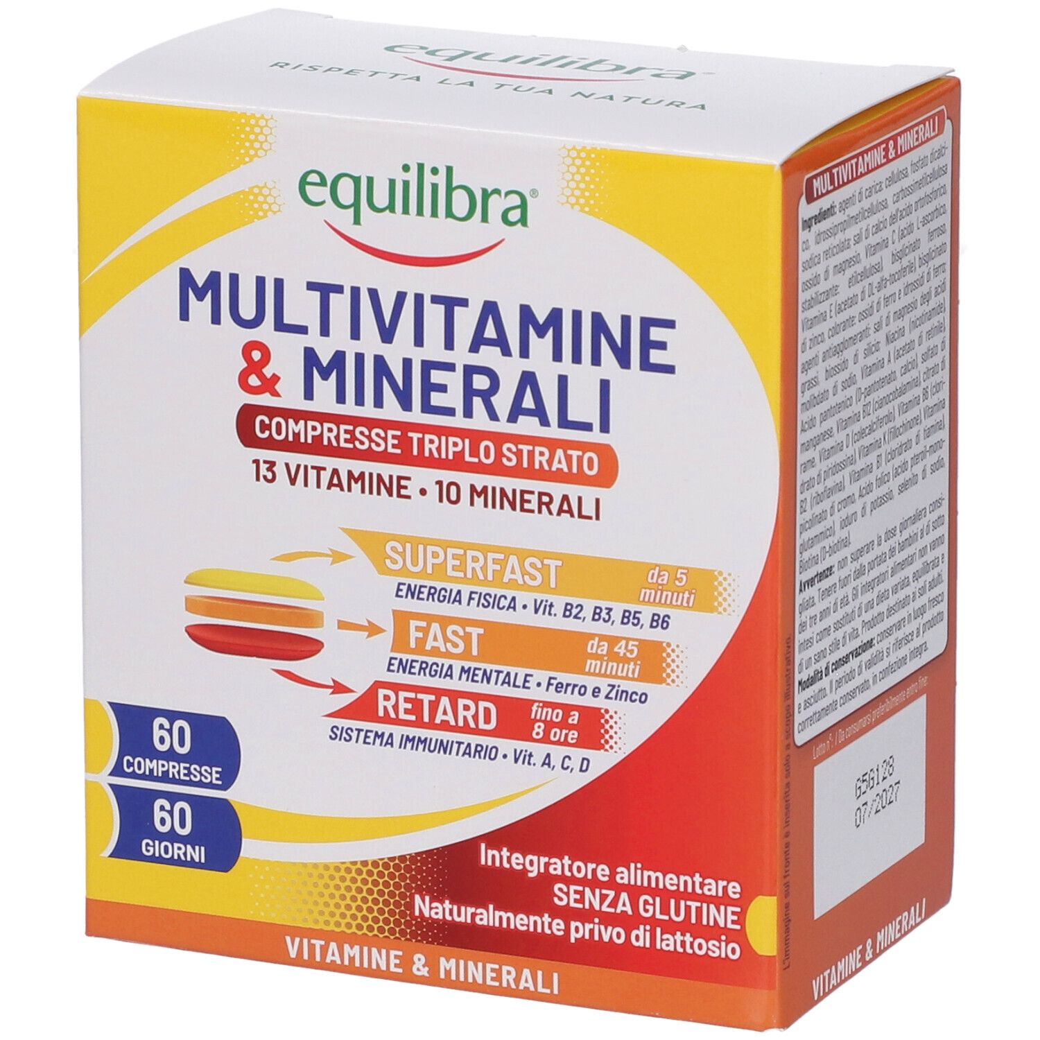 Equilibra Multivitamine e Minerali Bipacco 30+30 Compresse Integratore per Stanchezza e Affaticamento