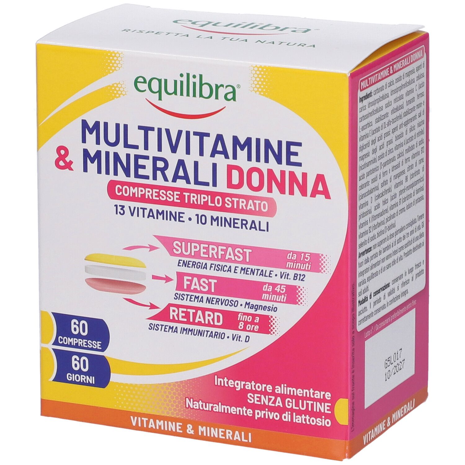 Equilibra Multivitamine & Minerali Donna Compresse Triplo Strato Bipack 90 g