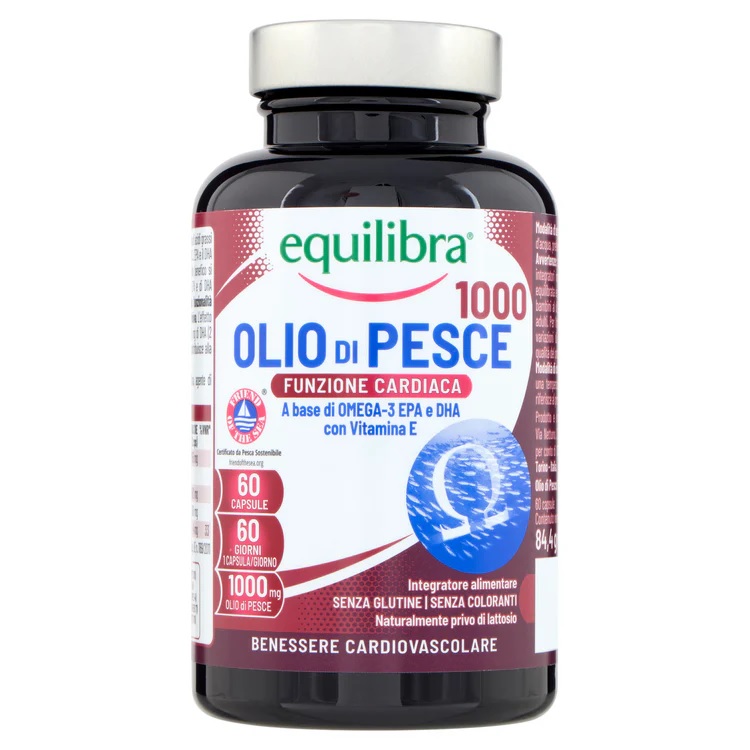 Equilibra Olio Di Pesce 1000 Integratore Per La Funzione Cardiaca Cerebrale E Visiva 60 Capsule — confronto prezzi
