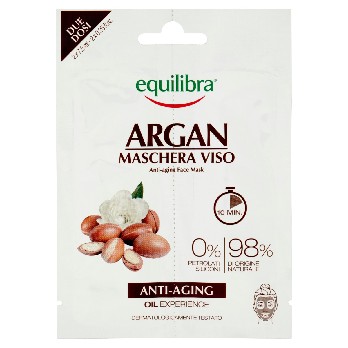 EQUILIBRA - Argan - maschera viso anti age bidose 15 ml — confronto prezzi