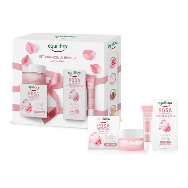 Equilibra Kit Viso Rosa Ialuronica Anti-aging Crema Viso e Contorno Occhi — confronto prezzi