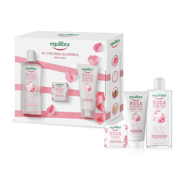 Equilibra® Kit Viso Rosa Ialuronica Idratante 1 pz Set
