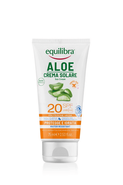 Equilibra® Aloe Crema Solare SPF 20 Minitaglia 75 ml solare