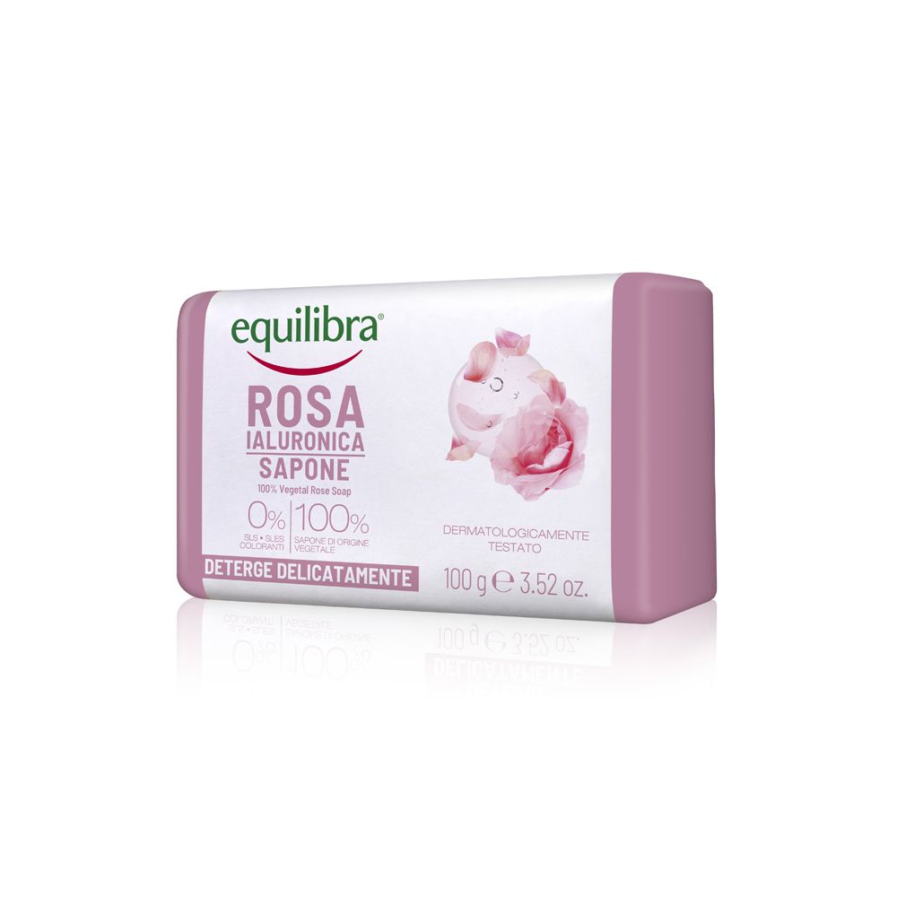 Equilibra Rosa Ialuronica Sapone 100% Vegetale 100 g