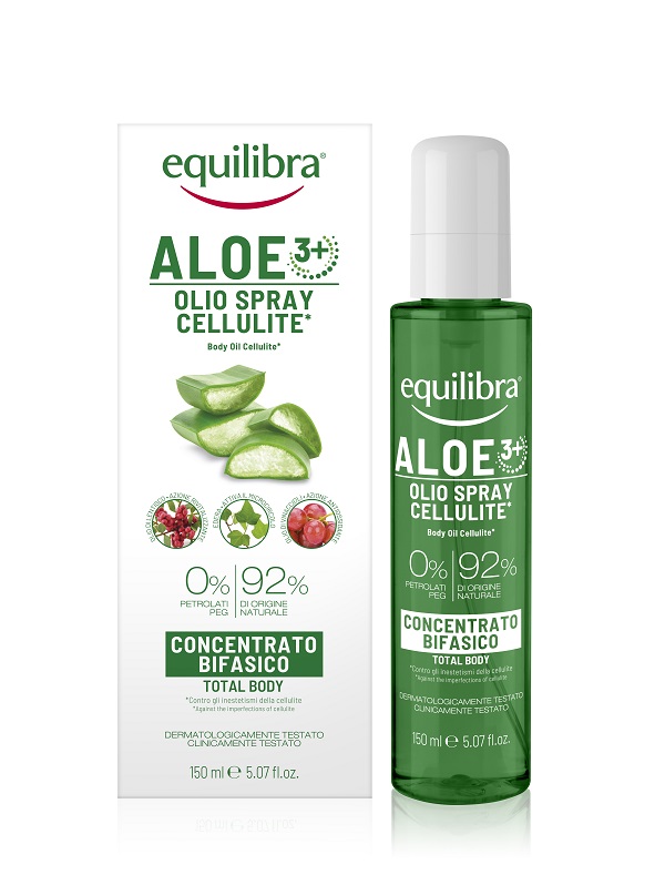 Equilibra Aloe 3+ Olio Spray Cellulite Concentrato Bifasico 150ml