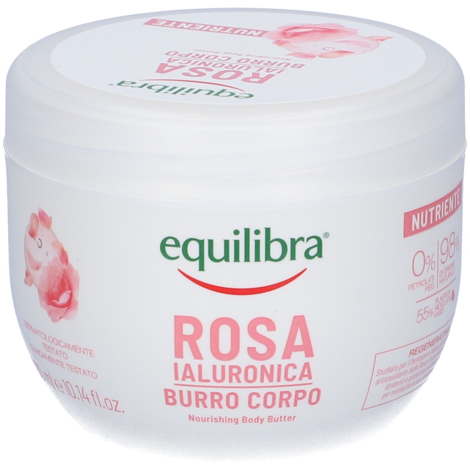 Equilibra Rosa Ialuronica Burro Corpo Nutriente 300ml