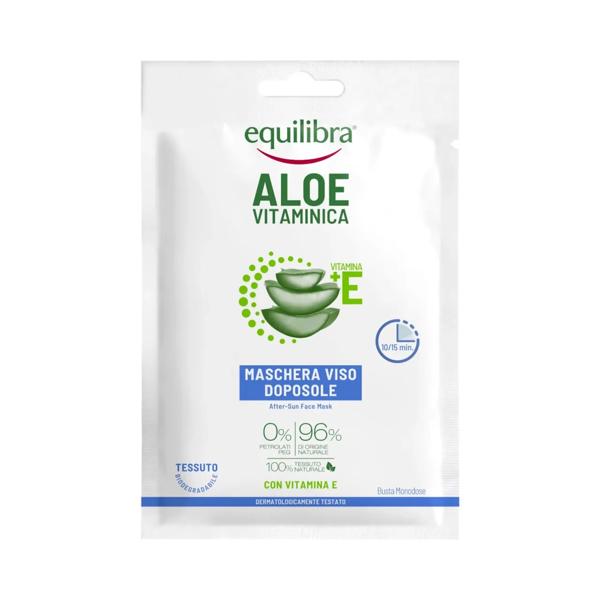 Equilibra Aloe Solare Maschera Viso Doposole In Tessuto Monodose 20 ml