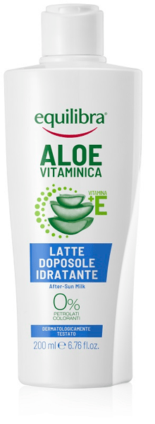 Equilibra Aloe Vitaminica Latte Doposole 200 ml Idratante e Nutriente