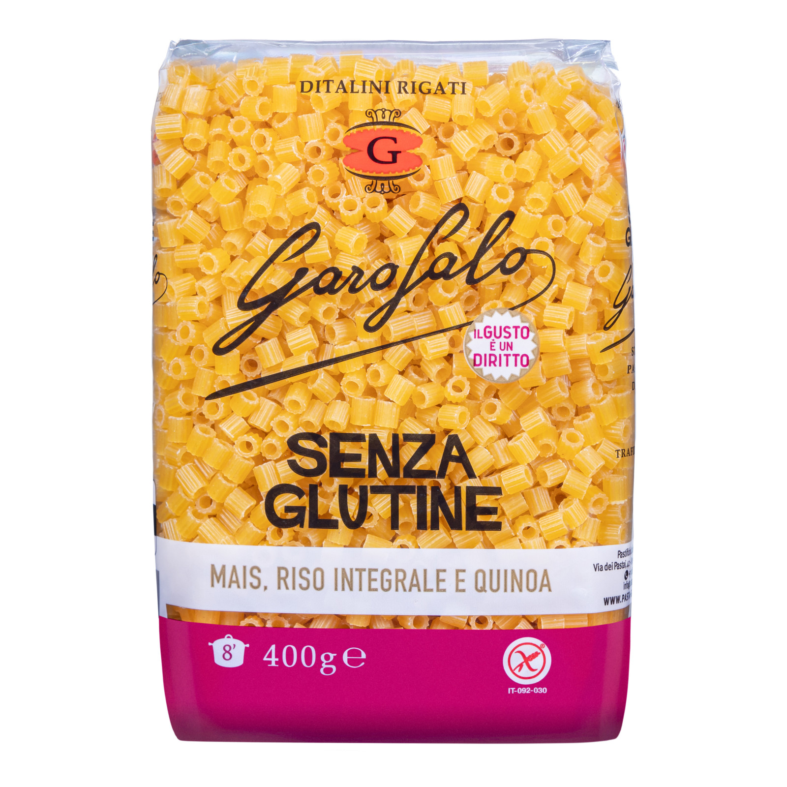 Garofalo Ditalini Rigati - Pasta Garofalo ditalini rigati senza glutine per zuppe, 400 g — confronto prezzi