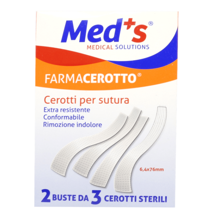 Med's Cerotti Sutura Cutanea Piccole Ferite 6,4 x 76 mm