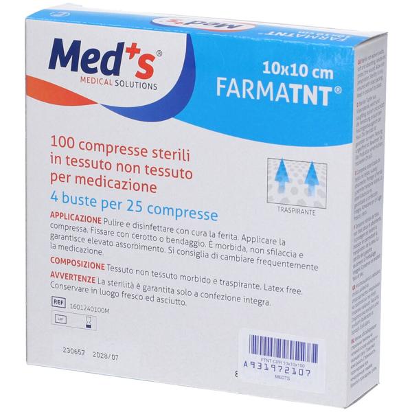 Med's Compresse Di Garza Sterile TNT 10 x 10 cm 100 Pezzi