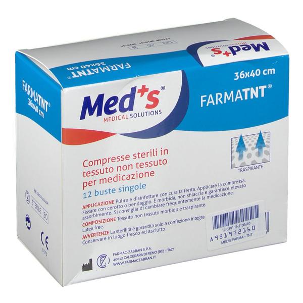 Med's Compresse Di Garza Sterile TNT 36 x 40 cm 12 Pezzi