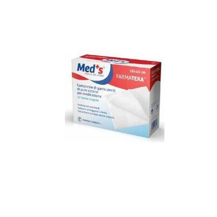 Med's Farmatnt - Garza Compressa Tessuto Non Tessuto Peel Open 5x5cm, 12 Pezzi