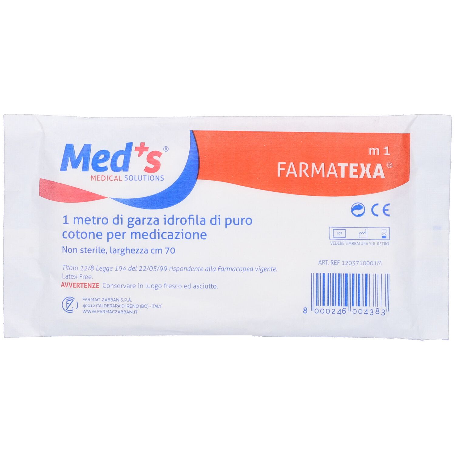 GARZA MEDS IDROFILA 12/8 100CM — confronto prezzi