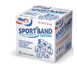 Cerotto Meds Tela Bianca Sportivo 1000X2,5 Cm 1 pz Bendaggio/i