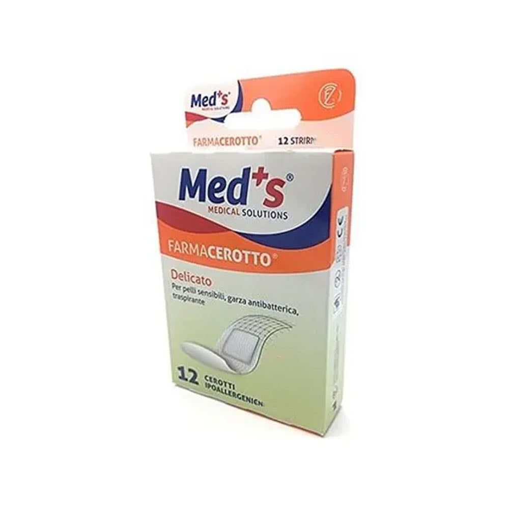 Med's Farmcerotto - Cerotto Delicato Ipoallergenico XL, 12 pezzi