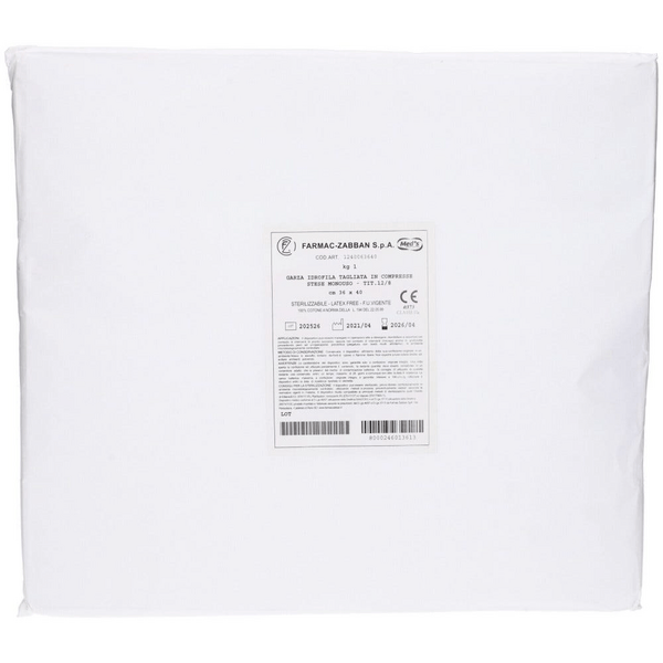 Farmac-Zabban Garza Compressa 12/8 Idrofila 36x40cm 1kg