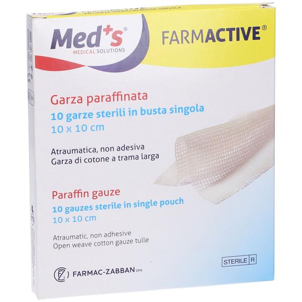 Farmactive garza paraffinata sterile 10x30 cm meds — confronto prezzi