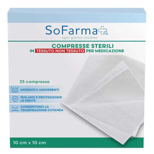 Sofarmapiu' Compressa In Tnt 10X10 Cm 25 pz Bendaggio/i — confronto prezzi