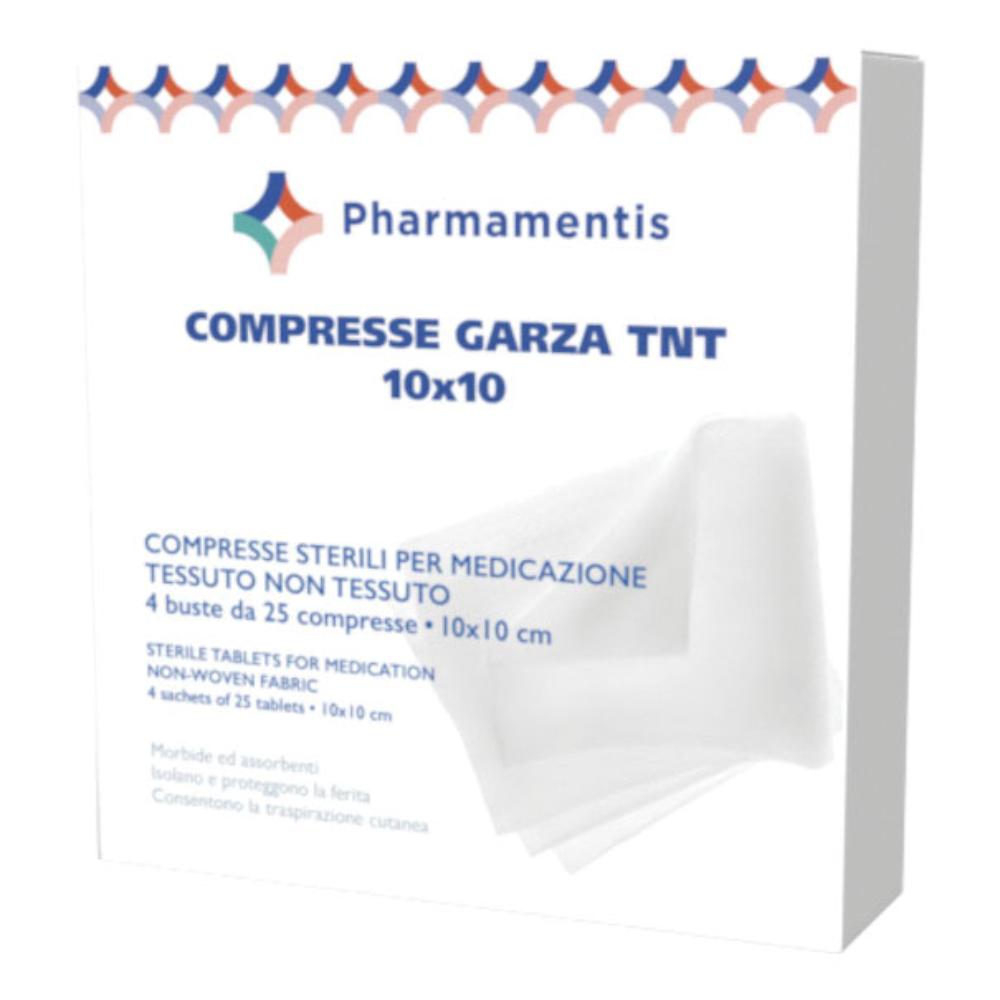 Pharmamentis compresse garza in TNT 10x10, 100 garze