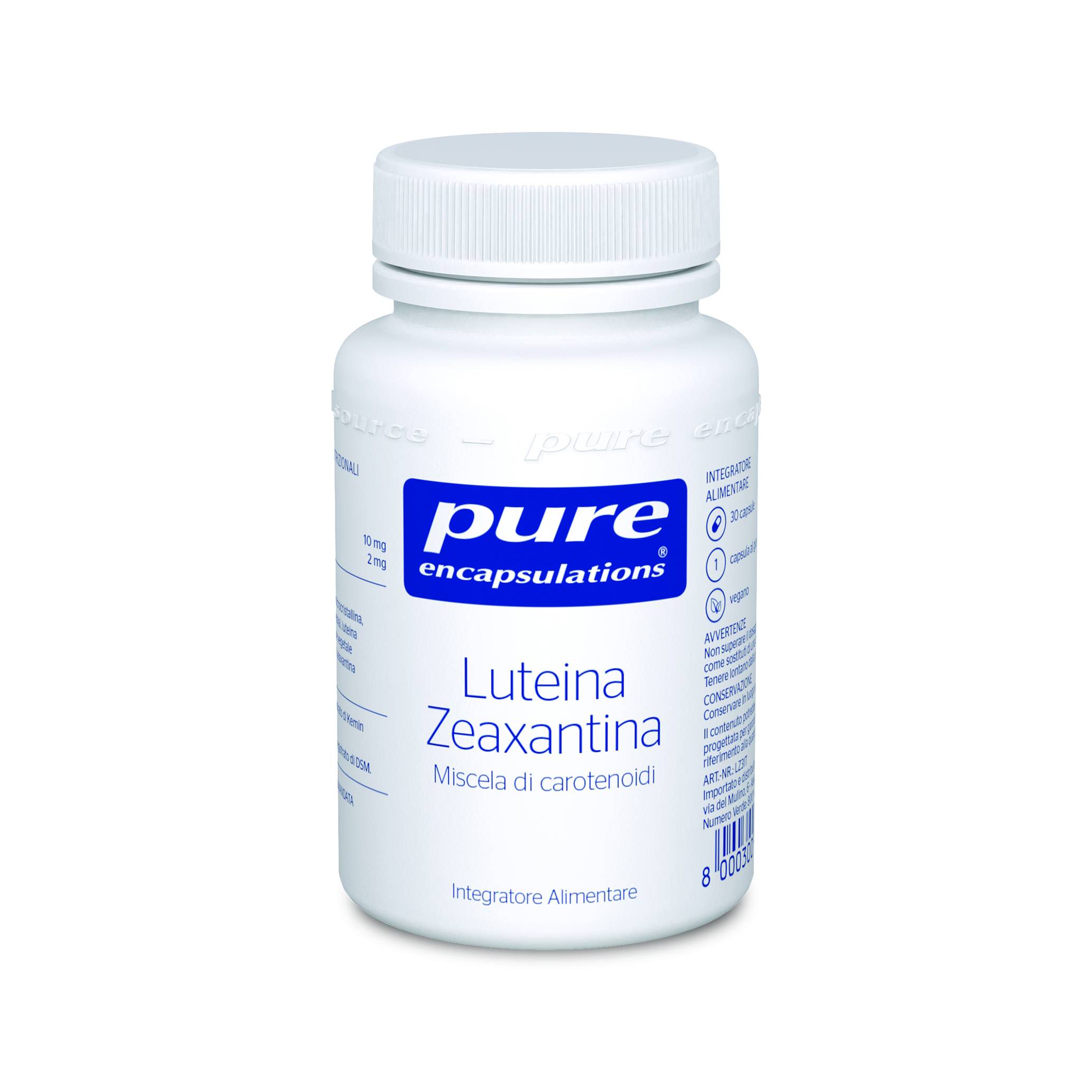 Pure encapsulations luteina/zeaxantina 30 capsule