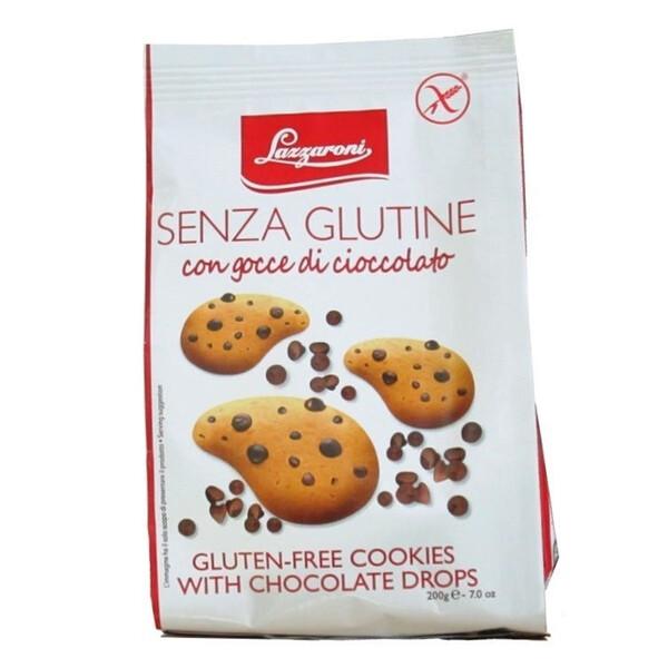 Frollini Senza Glutine con Gocce di Cioccolato - Lazzaroni 200 g Biscotti