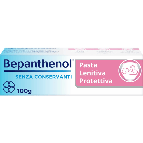 Bepanthenol Pasta Lenitiva Protettiva Con Pantenolo Per Prurito e Irritazione da Pannolino 100 g