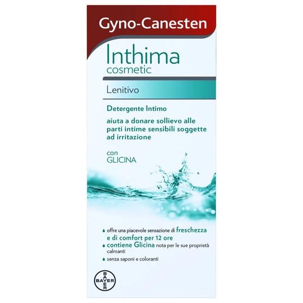 Gyno-Canesten Inthima Detergente Intimo Lenitivo per Igiene Intima Freschezza e Comfort 12 ore 200ml