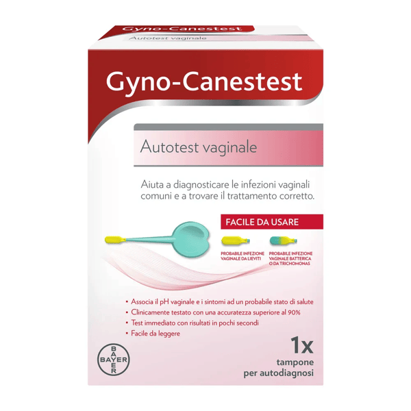 Gyno Canesten Autotest Vaginale pH Test per Diagnosi Infezioni Tampone