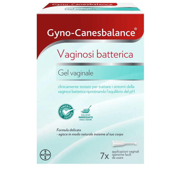 Gyno-Canesbalance Gel Vaginale contro Vaginosi Batterica Infezioni Vaginali 7 Flaconcini Applicatori