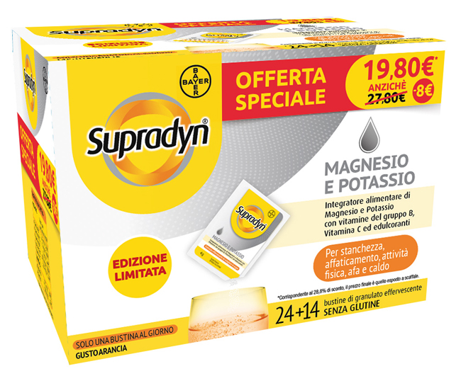 Supradyn magnesio e potassio limited edition 14 + 24 bustine — confronto prezzi