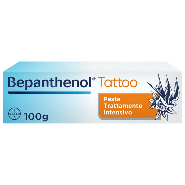 Bepanthenol Tattoo Pasta Trattamento Intensivo Per Tatuaggi Con Pantenolo, Idrata e Rigenera La Pelle Tatuata 100 g