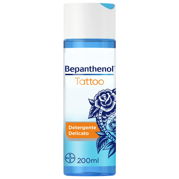 Bepanthenol Tattoo Detergente Delicato per Tatuaggi, con Pantenolo per la cura del Tatuaggio 200 ml
