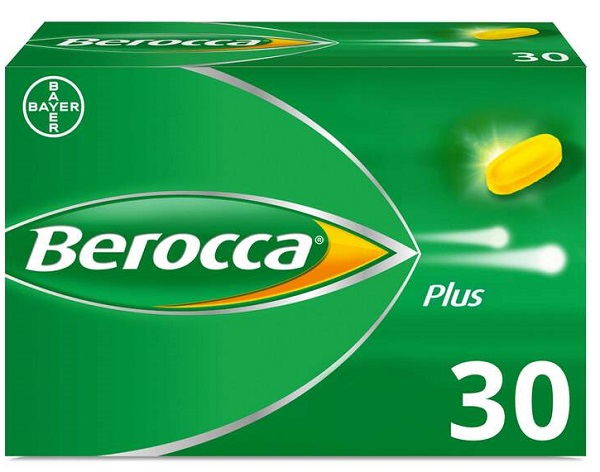 Berocca Plus Integratore Vitamine e Minerali per Energia, Concentrazione e Memoria, 30 Compresse
